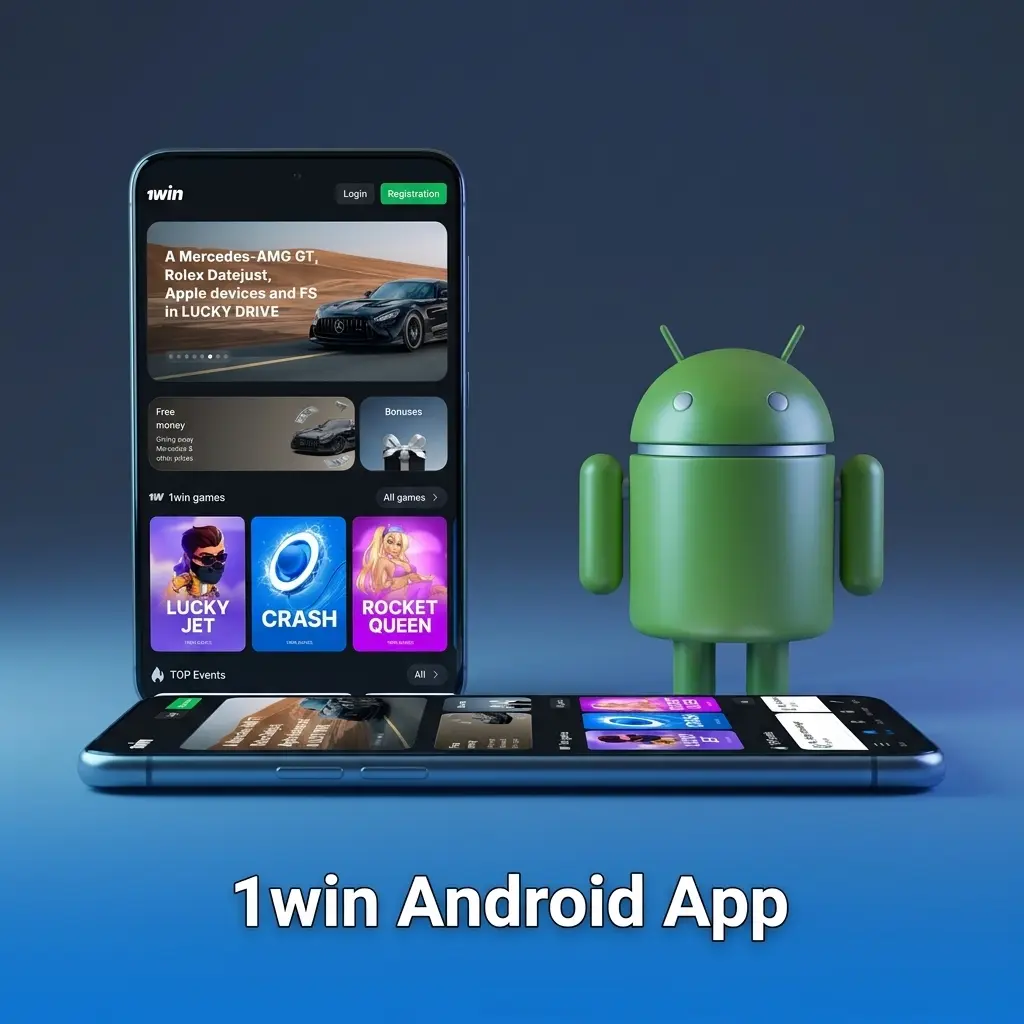 1win Android APK download guide showing installation steps for devices running Android 5.0 or above