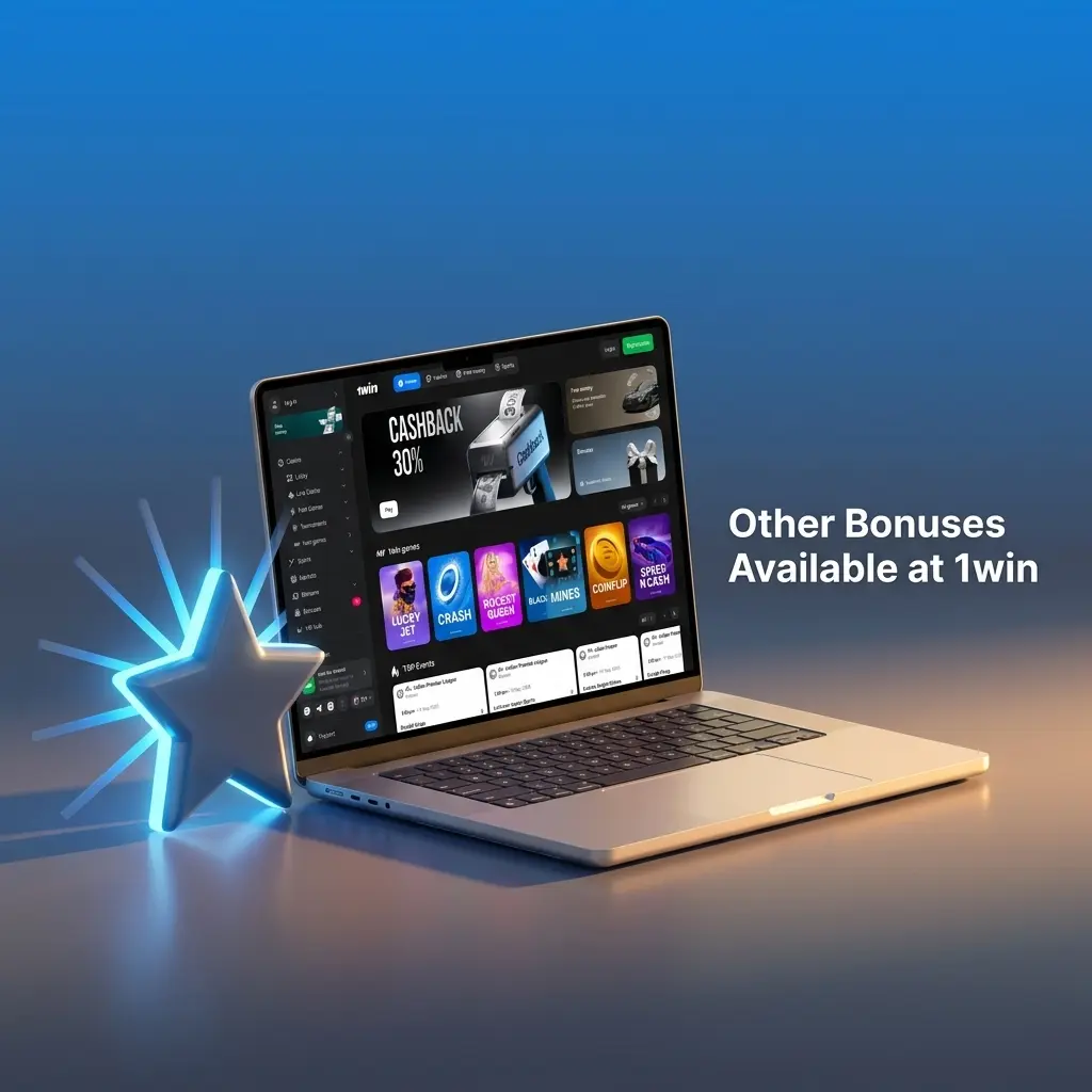 1win casino and sportsbook bonuses including cashback, free spins, reload offers, and promo codes for Indian players
