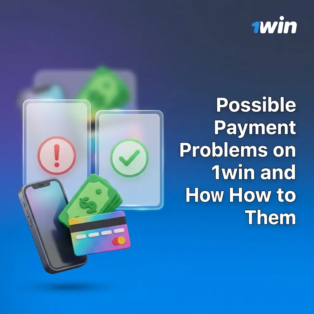 1win payment problems guide showing deposit issues, withdrawal delays, declined methods, and UPI errors with solutions